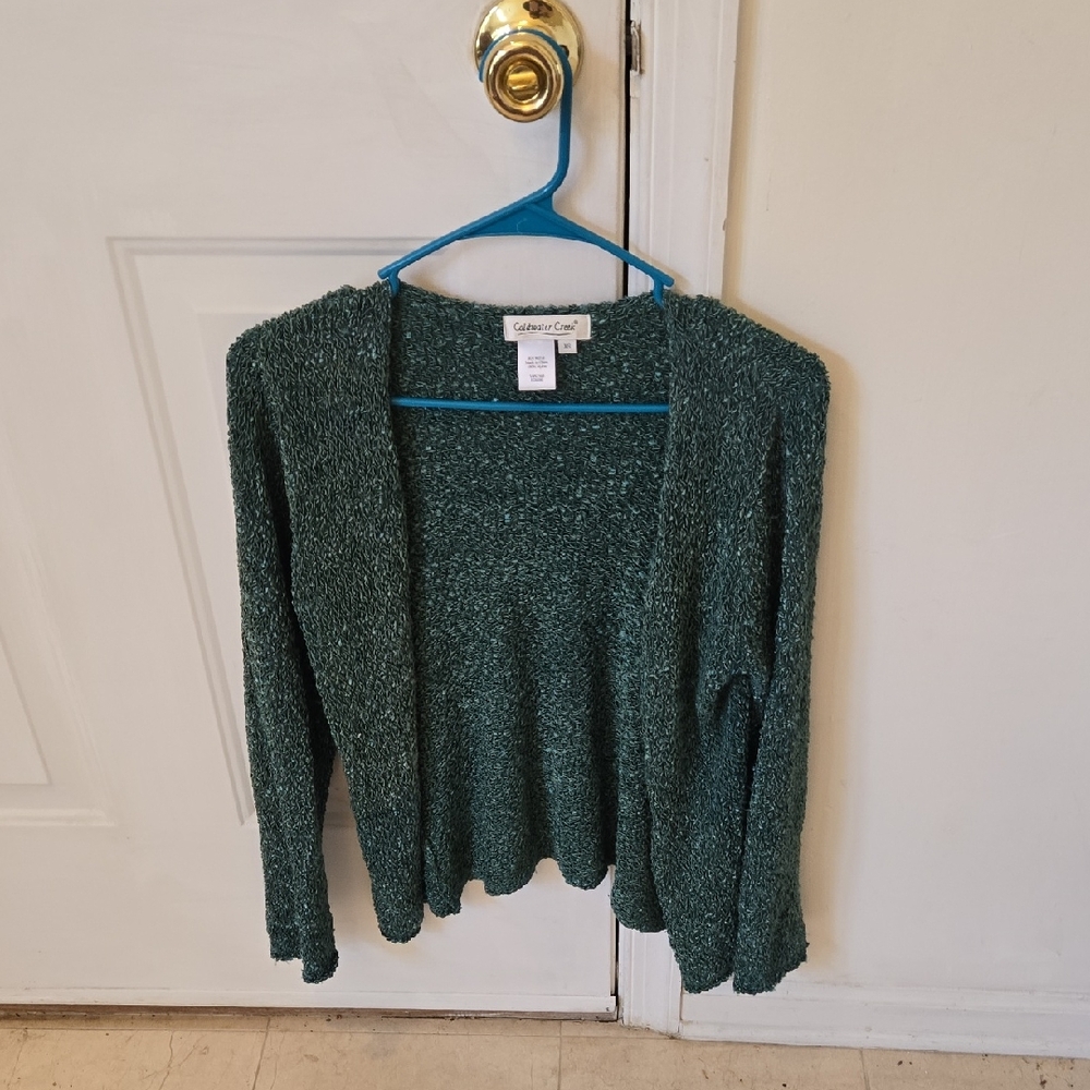 Coldwater Creek Teal Open-Front Women’s Cardigan